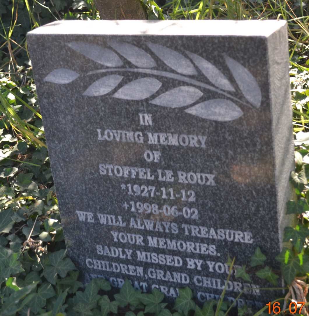ROUX Stoffel, le 1927-1998