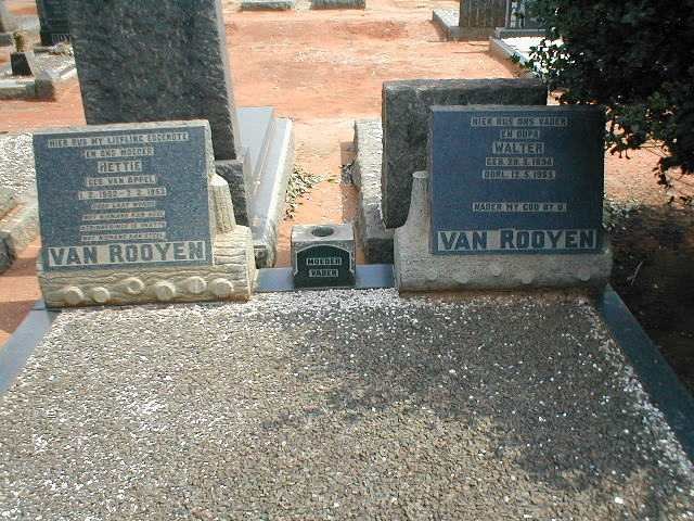 ROOYEN Walter, van 1894-1965 &amp; Hettie VAN APPEL 1900-1953