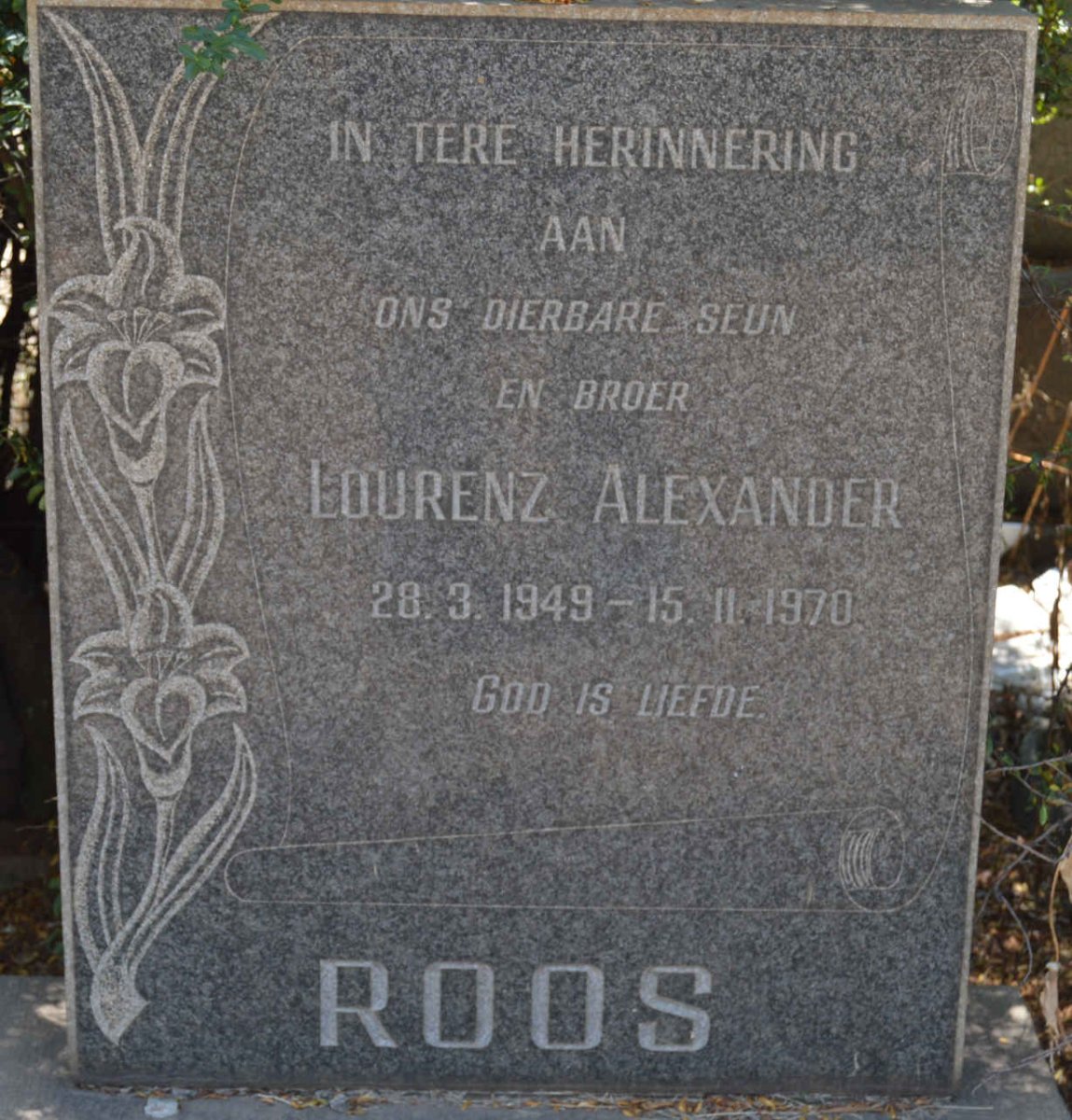 ROOS Lourenz Alexander 1949-1970