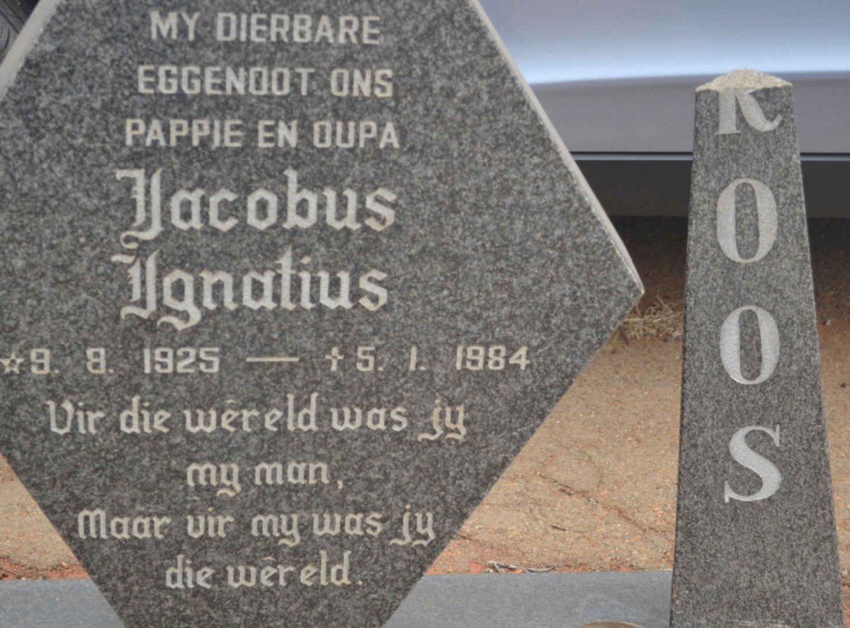 ROOS Jacobus Ignatius 1925-1984