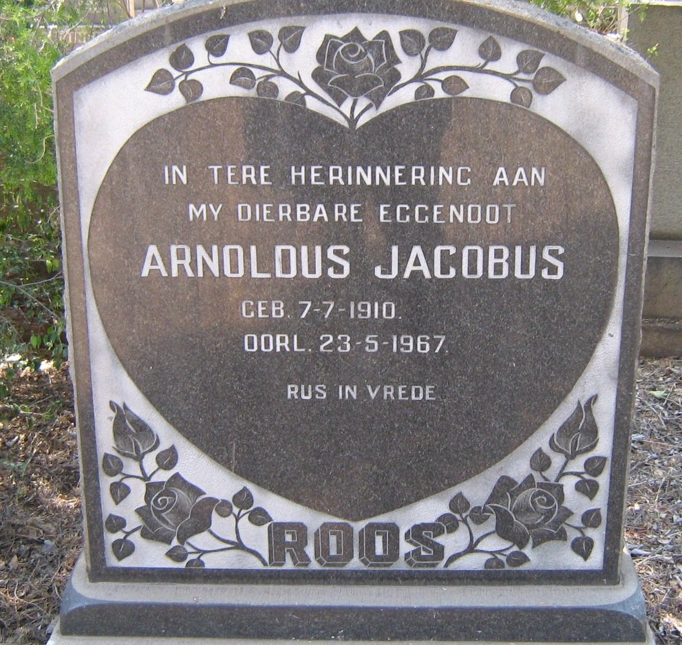 ROOS Arnoldus Jacobus 1910-1967