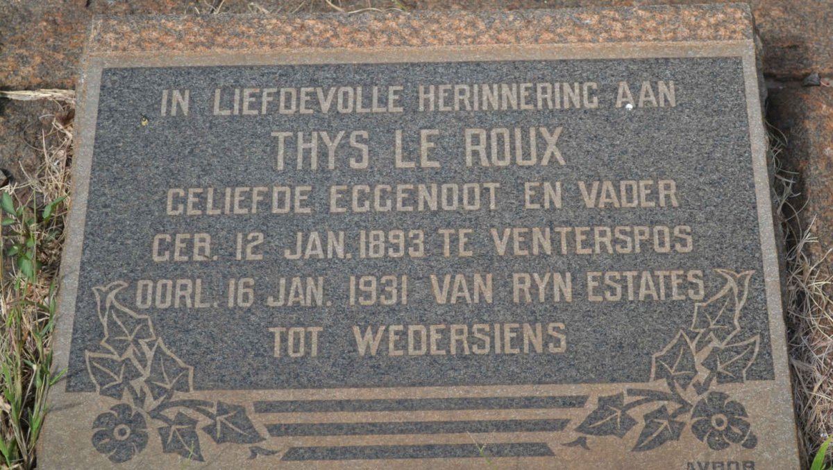 ROUX Thys, le 1893-1931