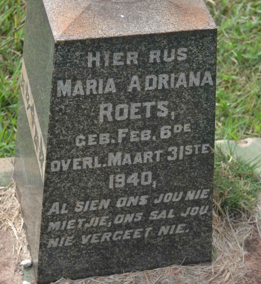 ROETS Maria Adriana 1940-1940