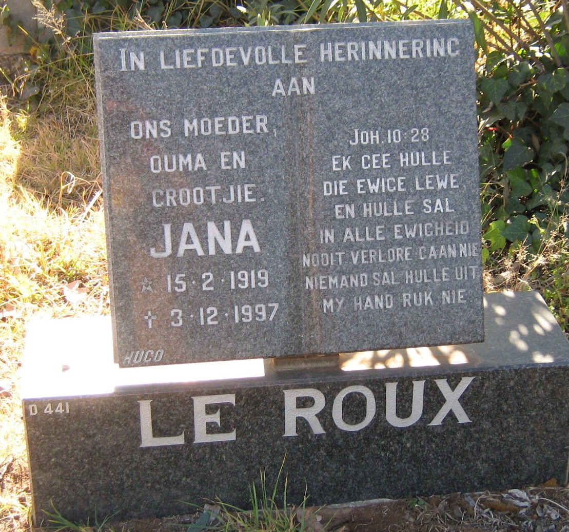 ROUX Jana, le 1919-1997