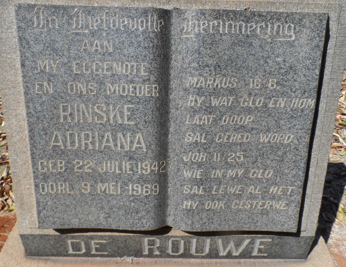 ROUWE Rinske Adriana, de 1942-1969