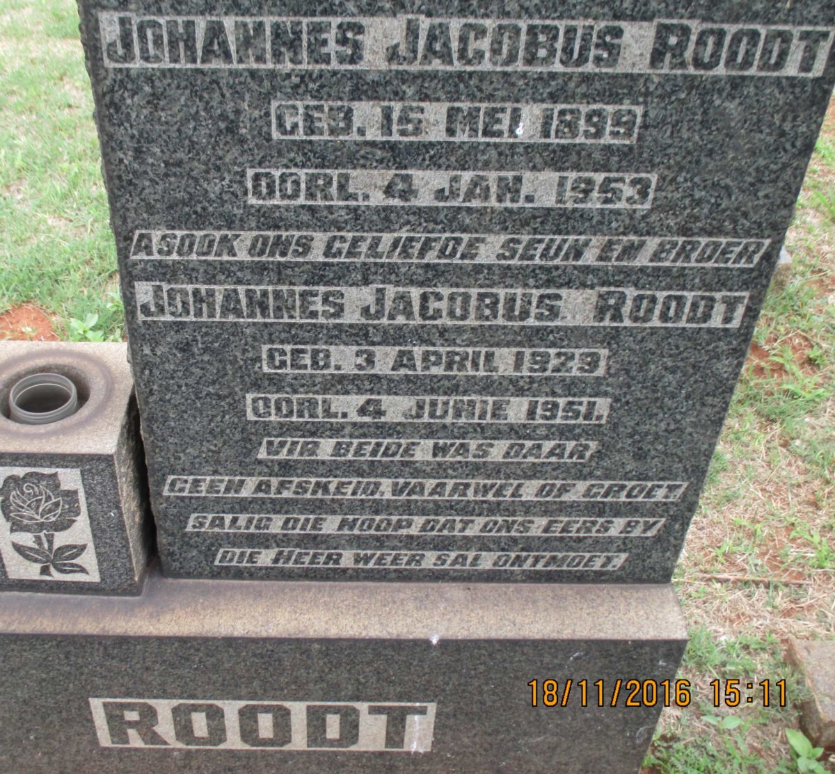 ROODT Johannes Jacobus 1899-1953 :: ROODT Johannes Jacobus 1929-1951