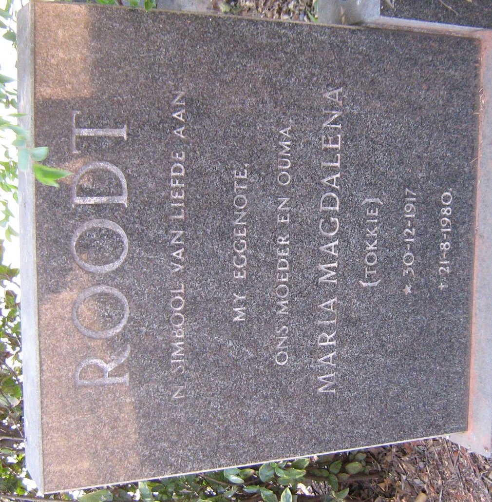 ROODT Maria Magdalena 1917-1980