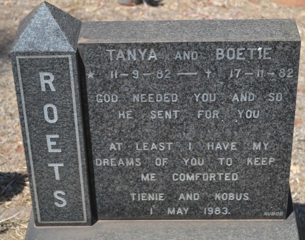 ROETS Tanya 1982-1982 :: ROETS Boetie 1982-1982