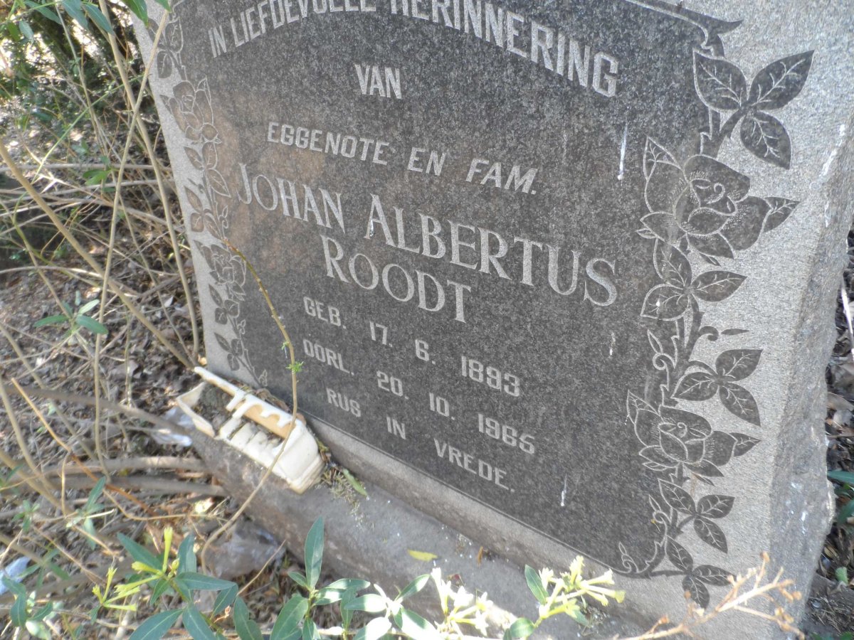 ROODT Johan Albertus 1893-1965