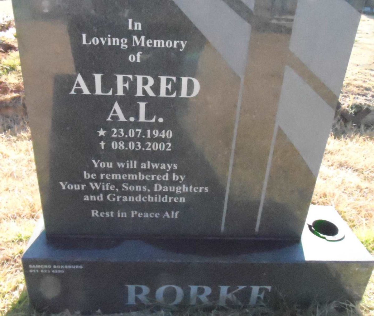 RORKE Alfred A.L. 1940-2002