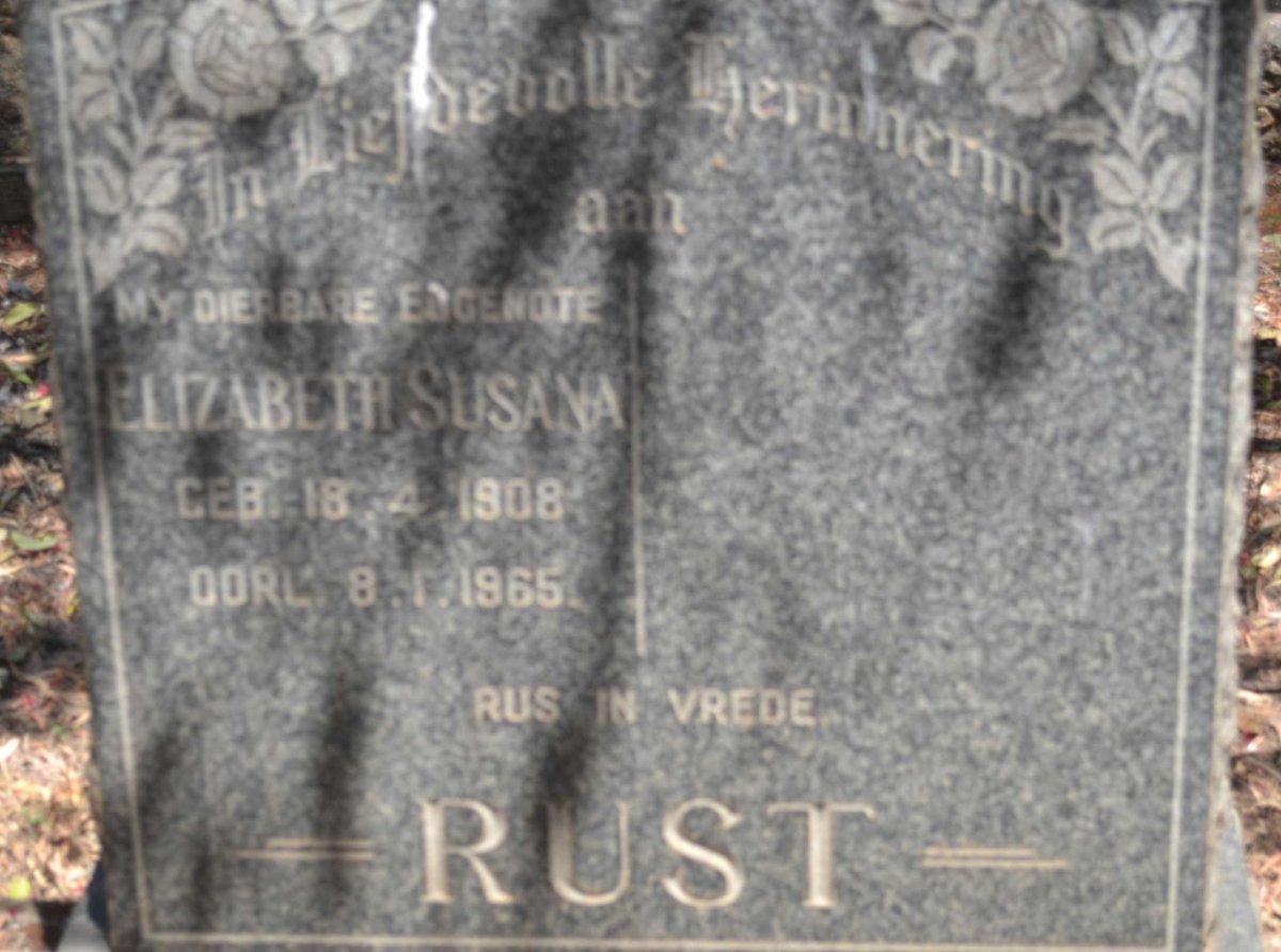 RUST Elizabeth Susana 1908-1965