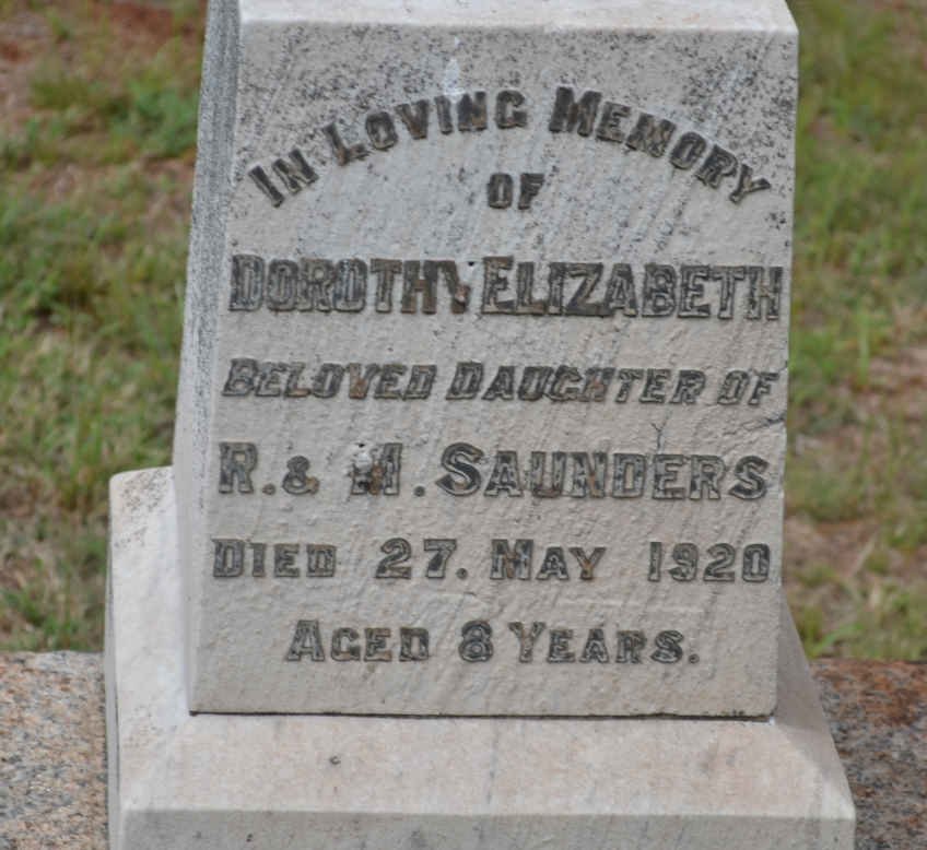 SAUNDERS Dorothy Elizabeth -1920