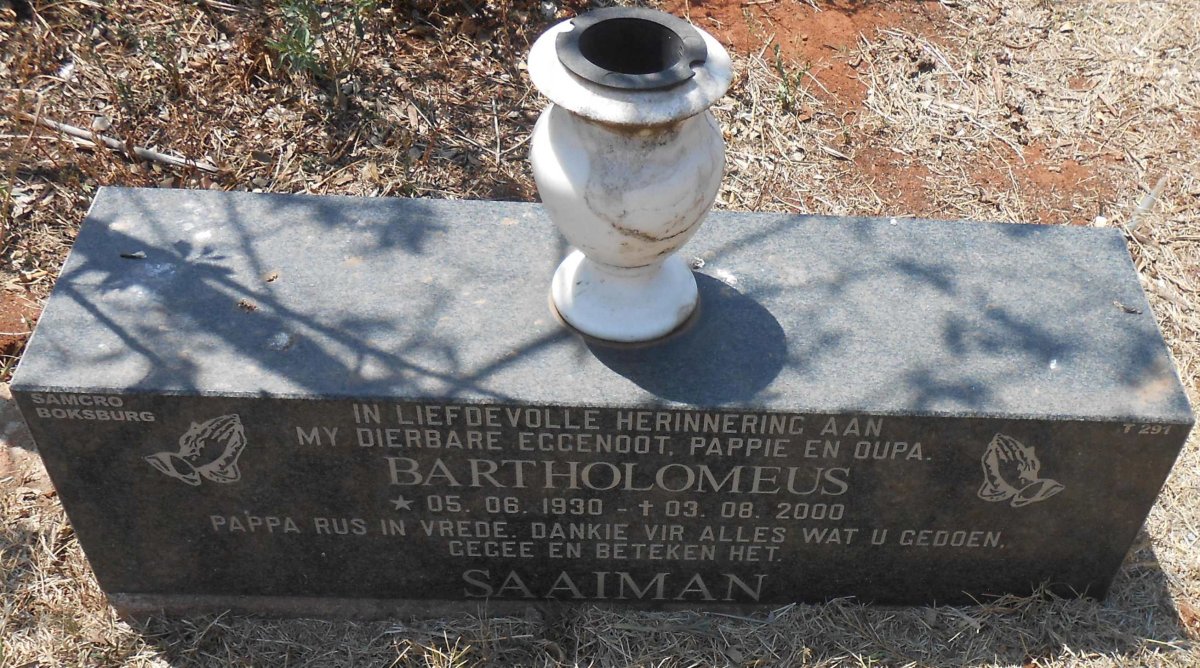 SAAIMAN Bartholomeus 1930-2000