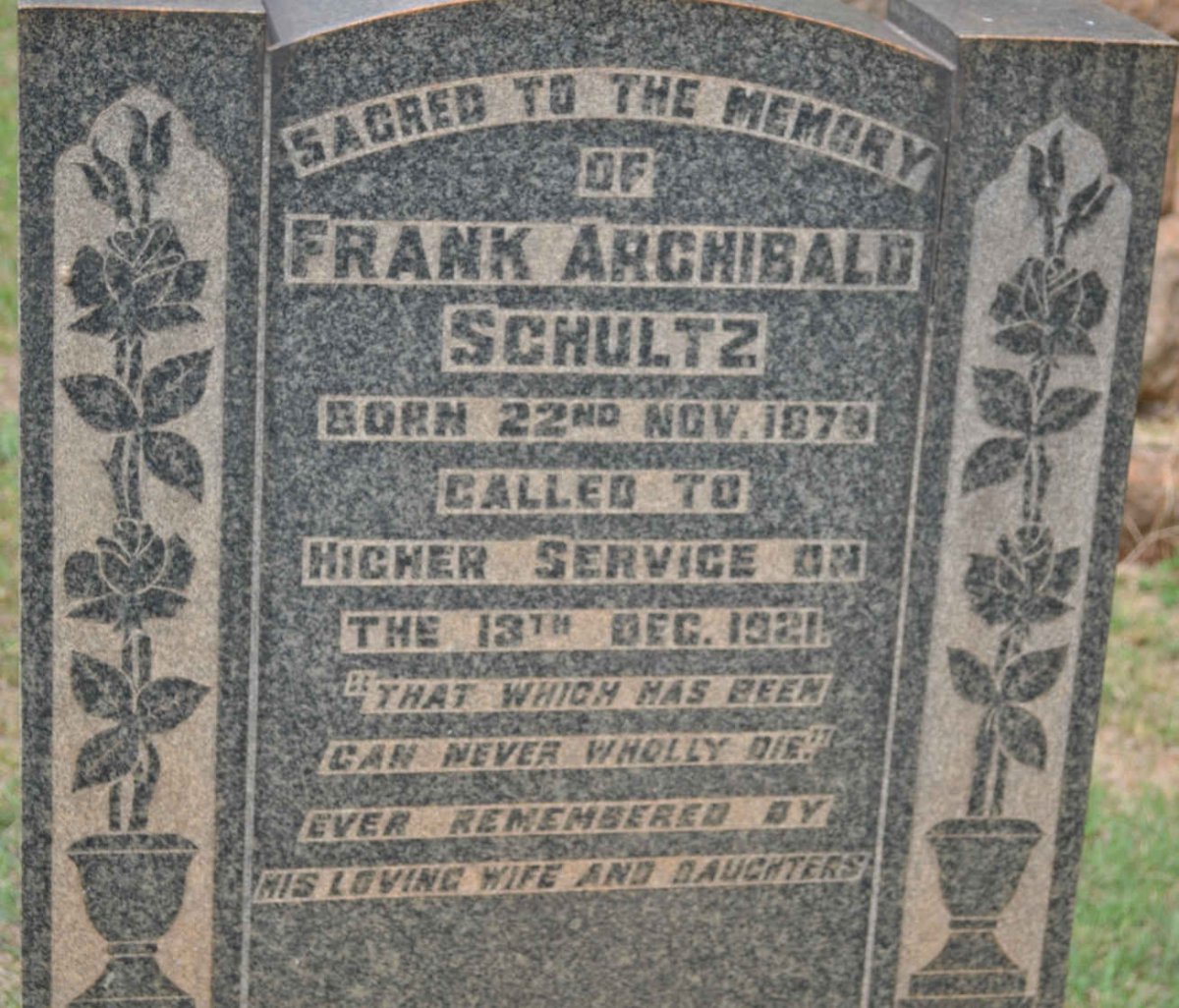 SCHULTZ Frank Archibald 1879-1921