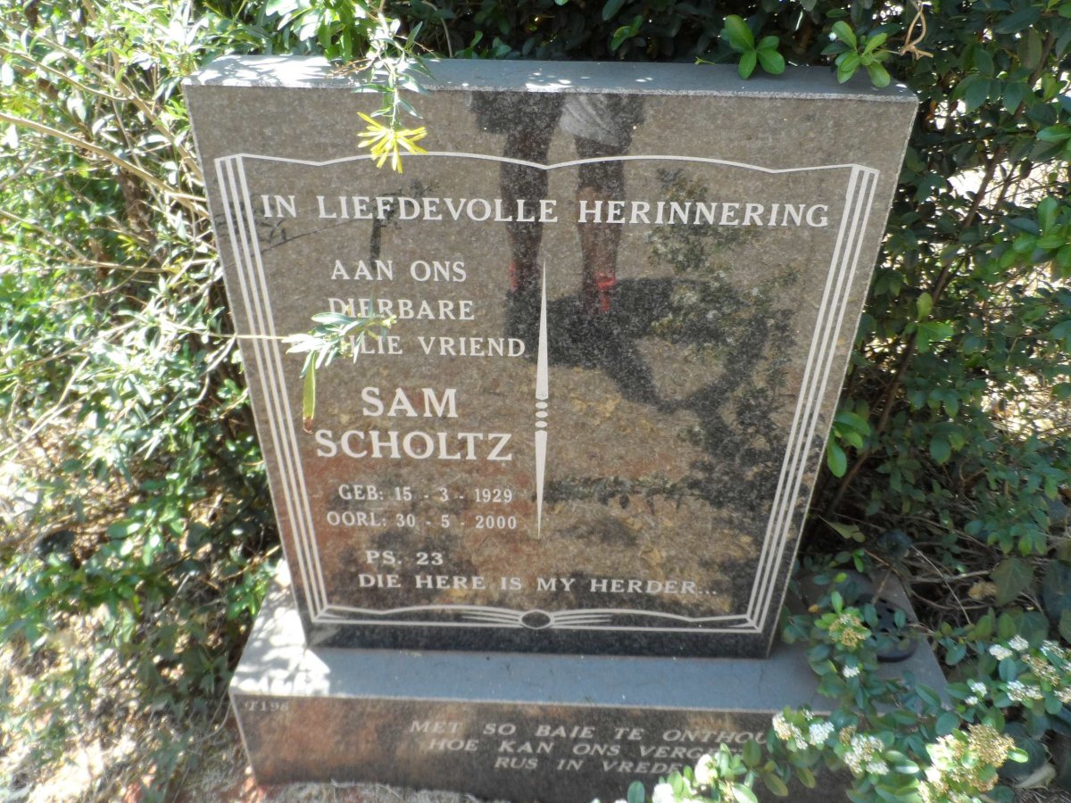 SCHOLTZ Sam 1929-2000