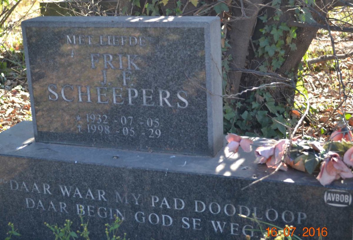 SCHEEPERS J.F. 1932-1998