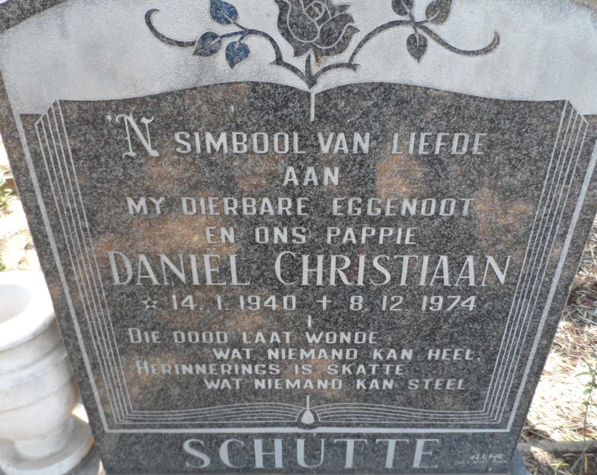 SCHUTTE Daniël Christiaan 1940-1974
