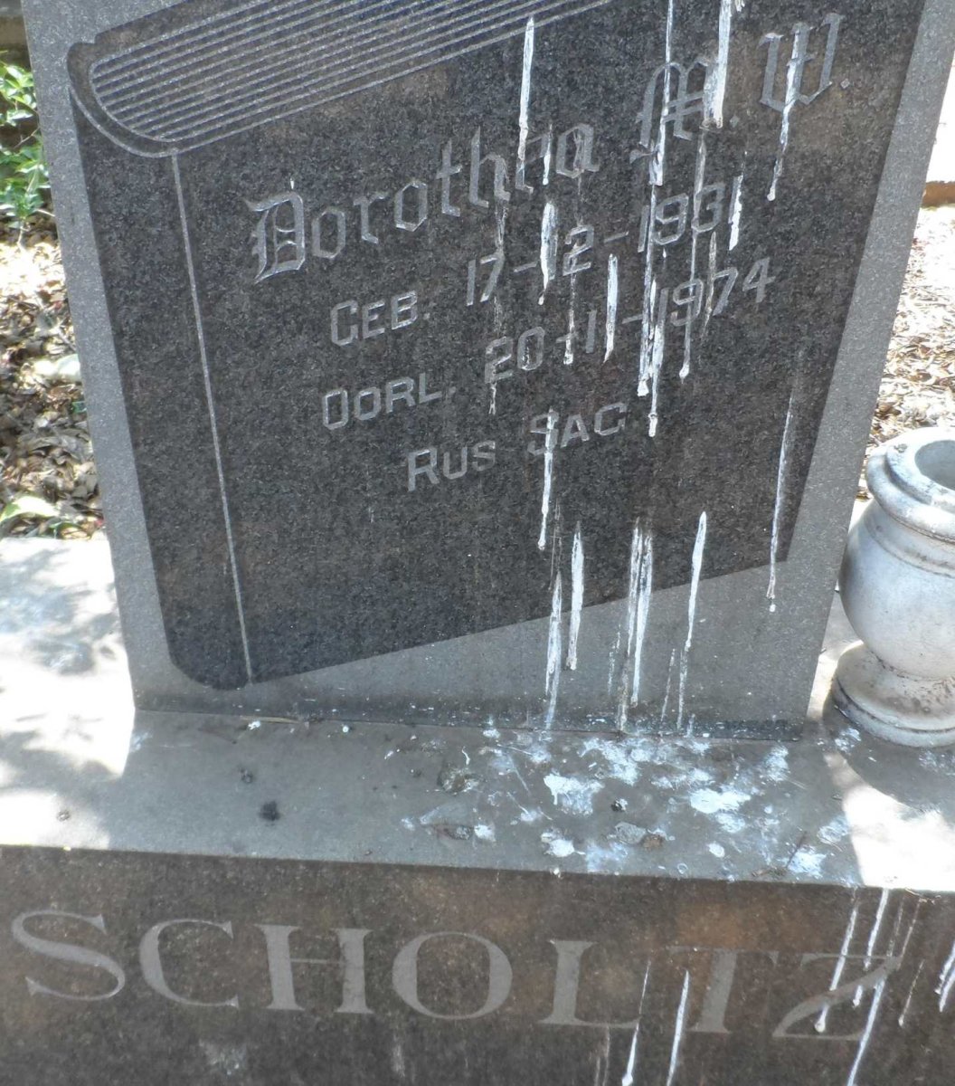 SCHOLTZ Dorothea M.W. 1931-1974