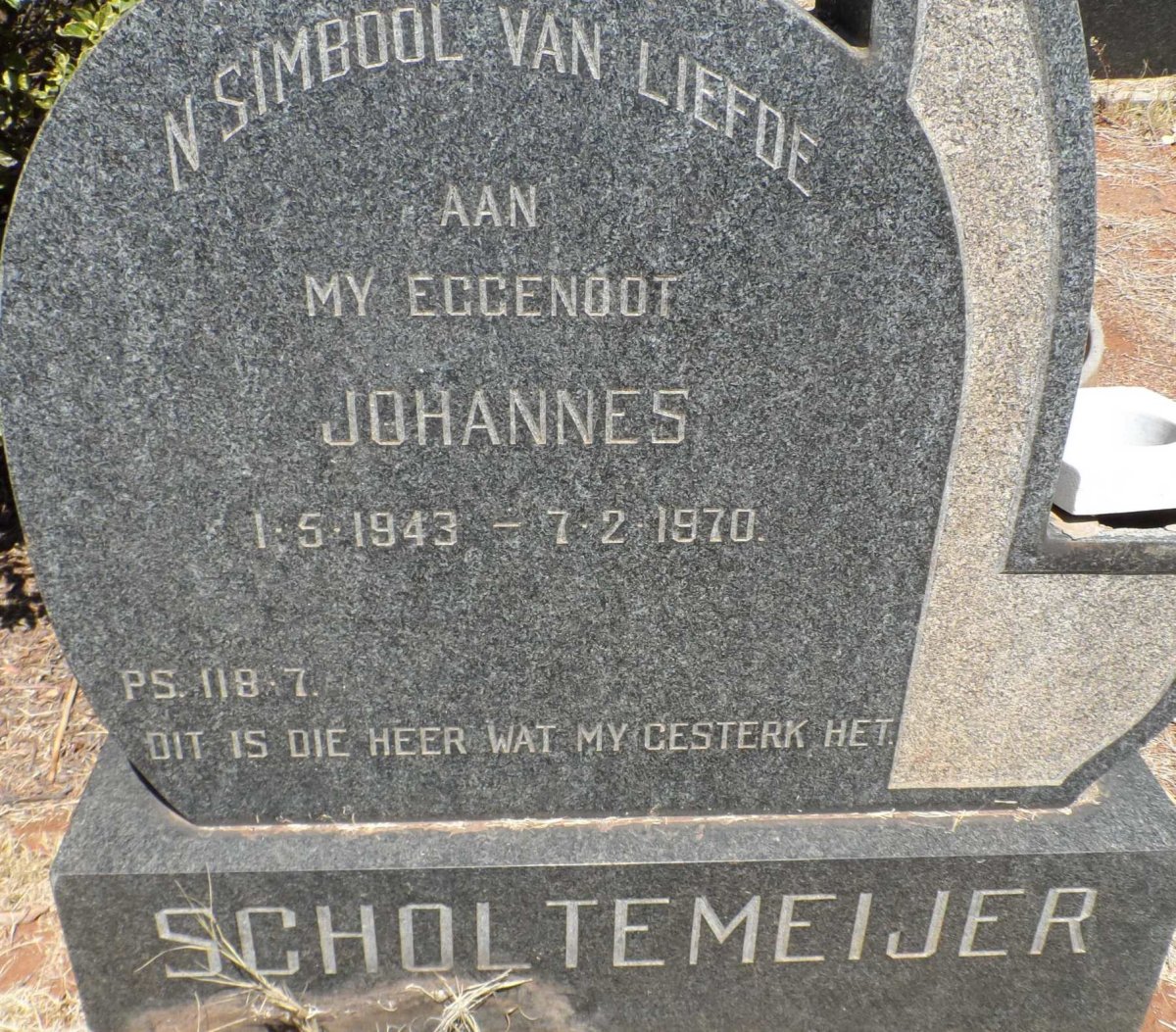 SCHOLTEMEIJER Johannes 1943-1970