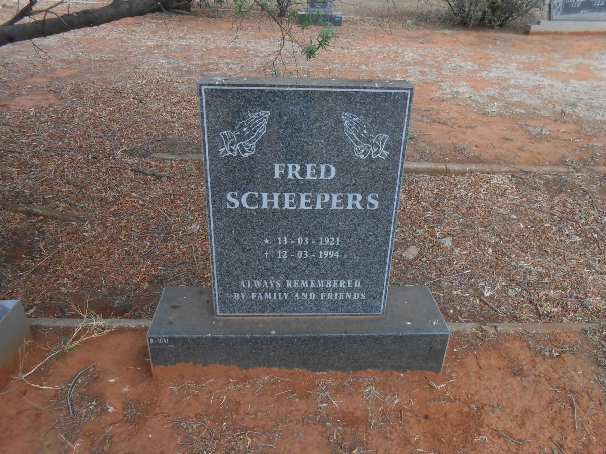 SCHEEPERS Fred 1921-1994