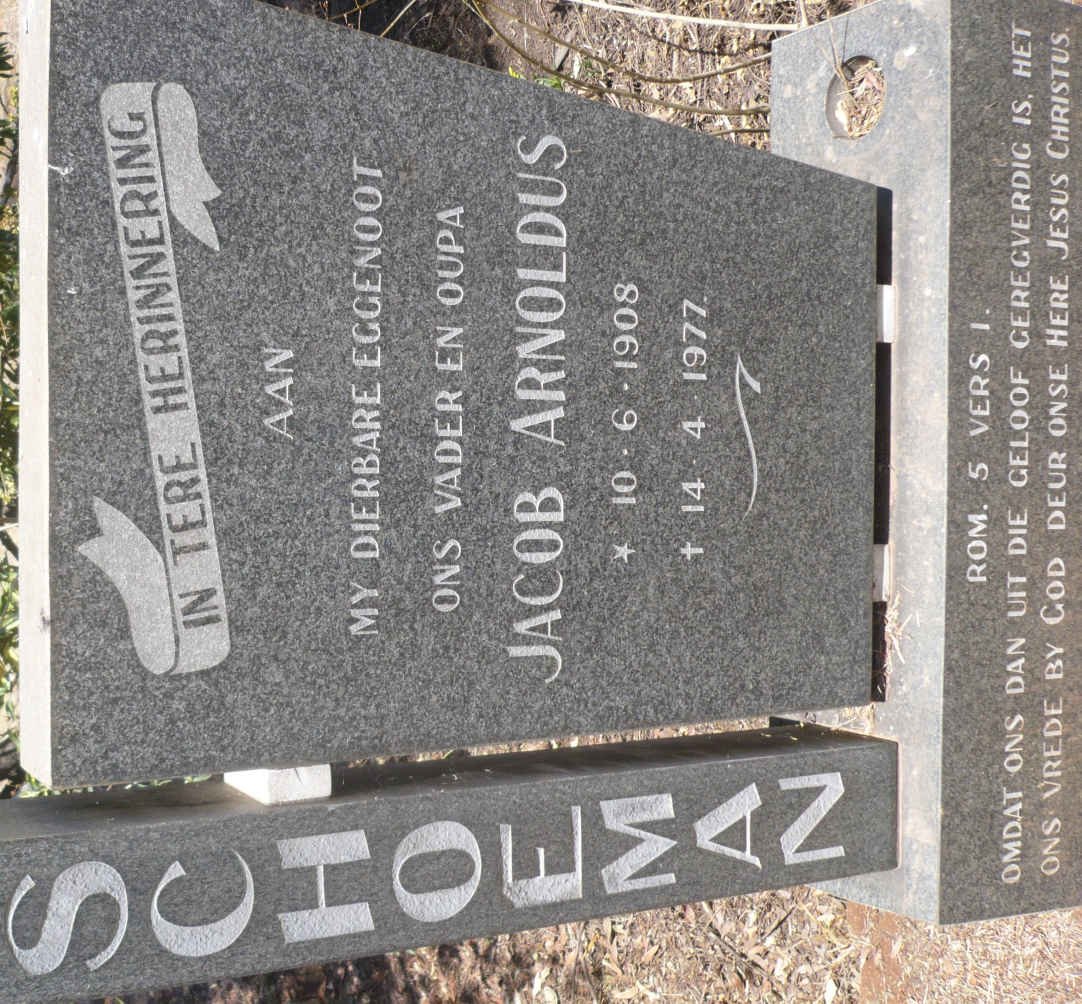SCHOEMAN Jacob Arnoldus 1908-1977