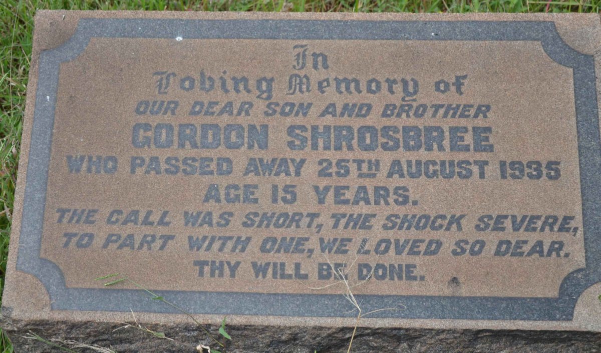 SCHROSBREE Gordon -1935