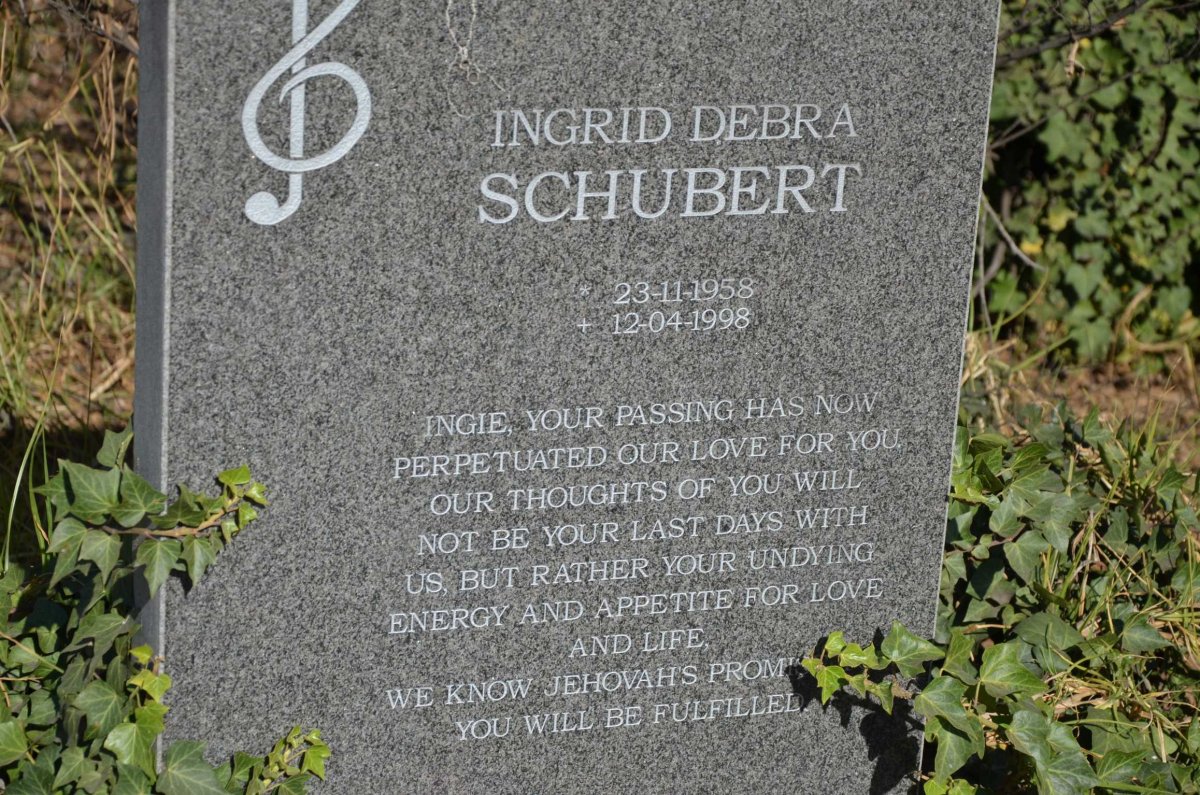 SCHUBERT Ingrid Debra 1958-1998