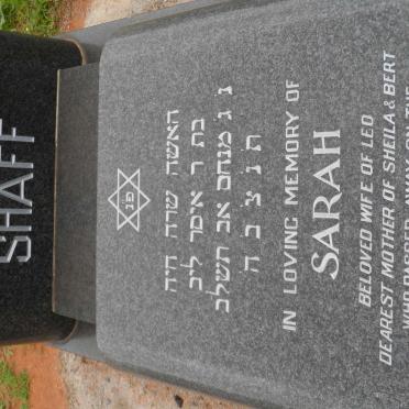 SHAFF Sarah -1972