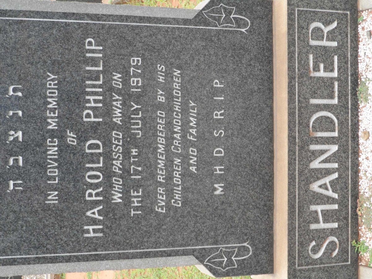 SHANDLER Harold Phillip -1979