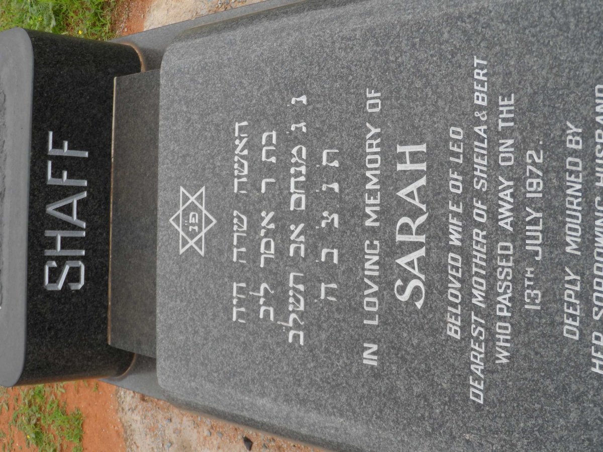 SHAFF Sarah -1972