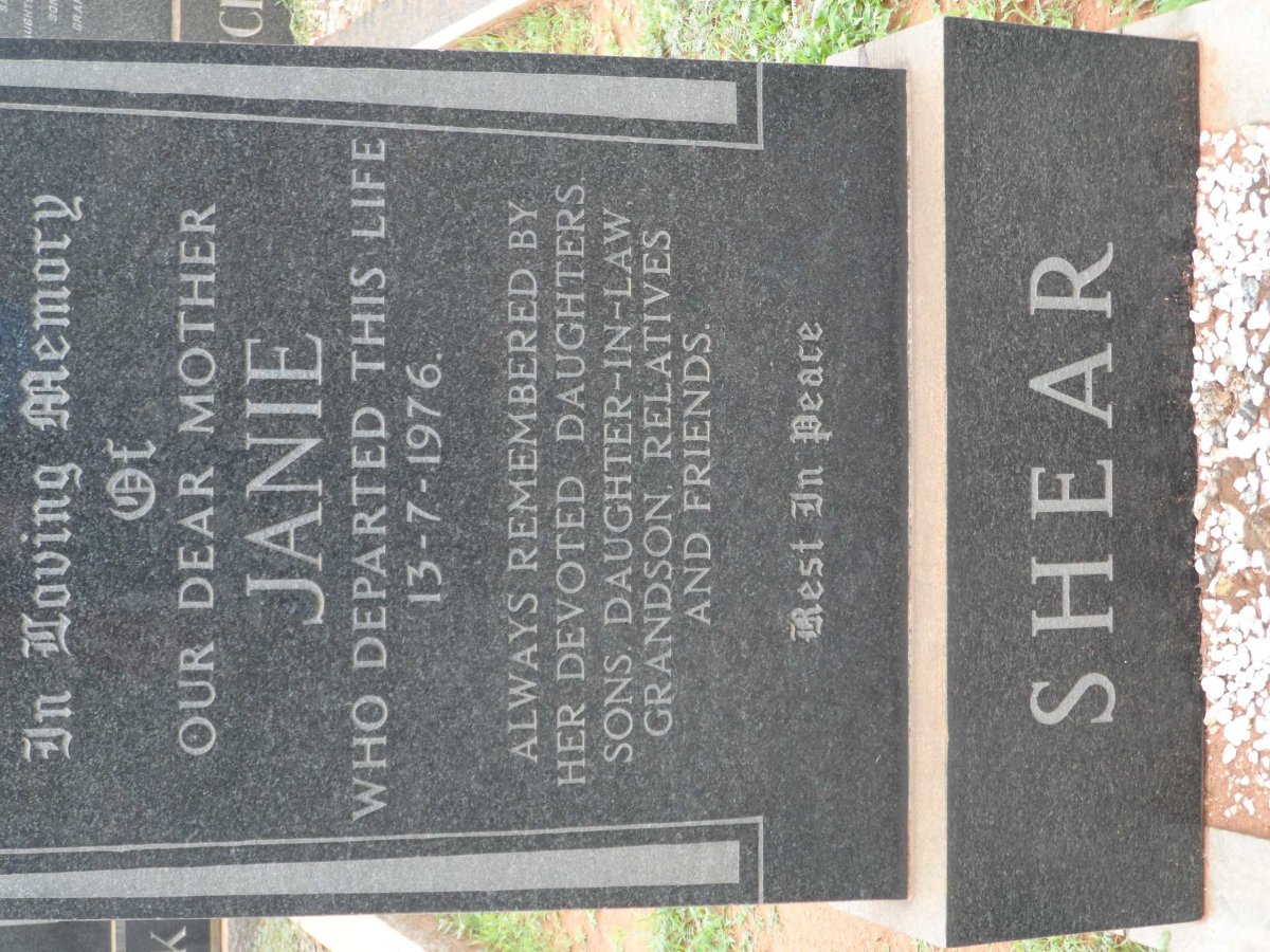 SHEAR Janie -1976
