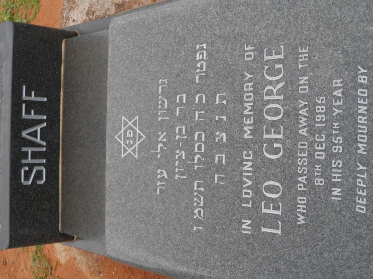 SHAFF Leo George -1985