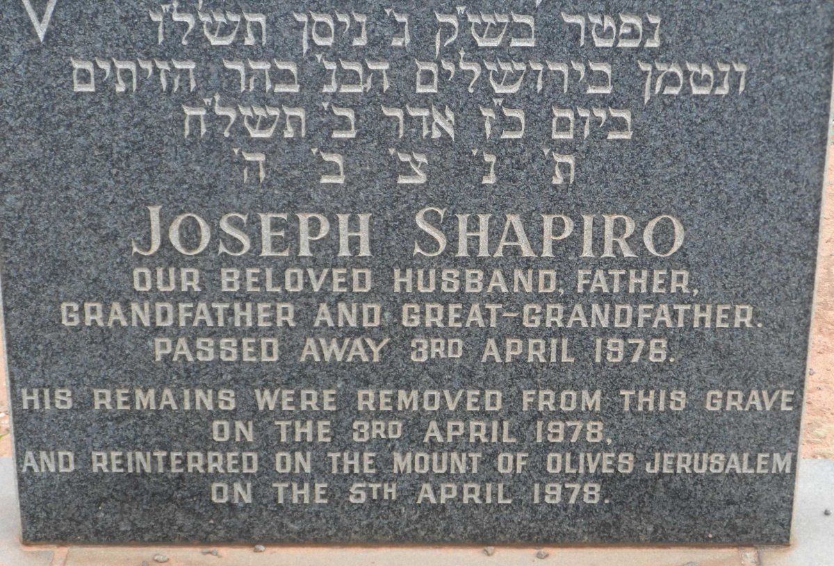 SHAPIRO Joseph -1976