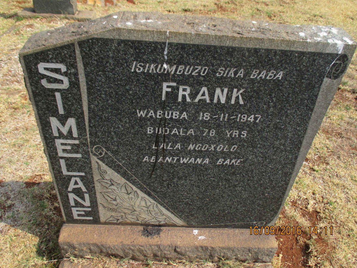 SIMELANE Frank -1947