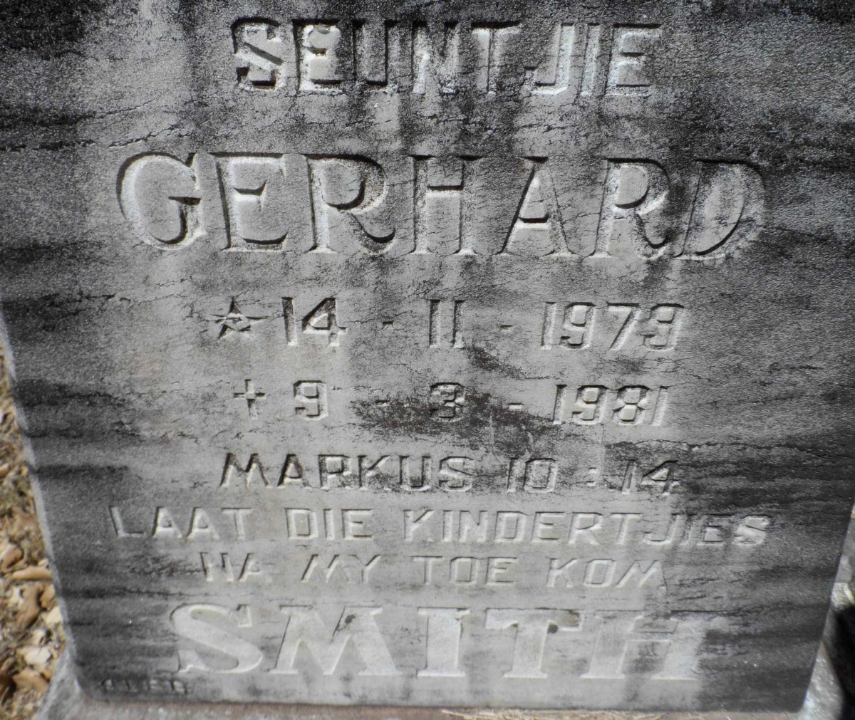 SMITH Gerhard 1979-1981