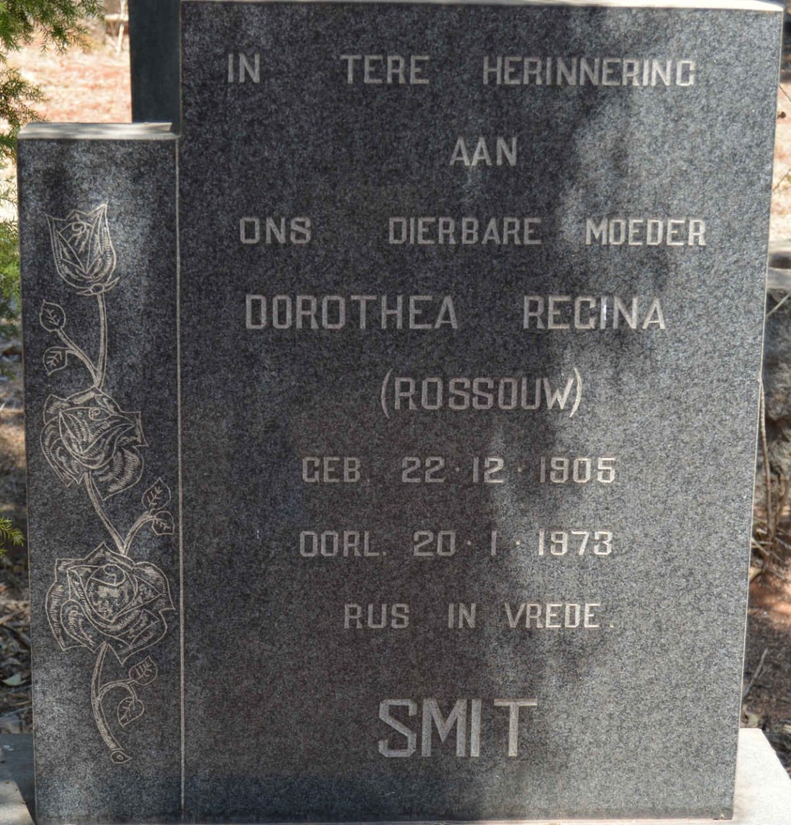 SMIT Dorothea Regina nee ROSSOUW 1905-1973