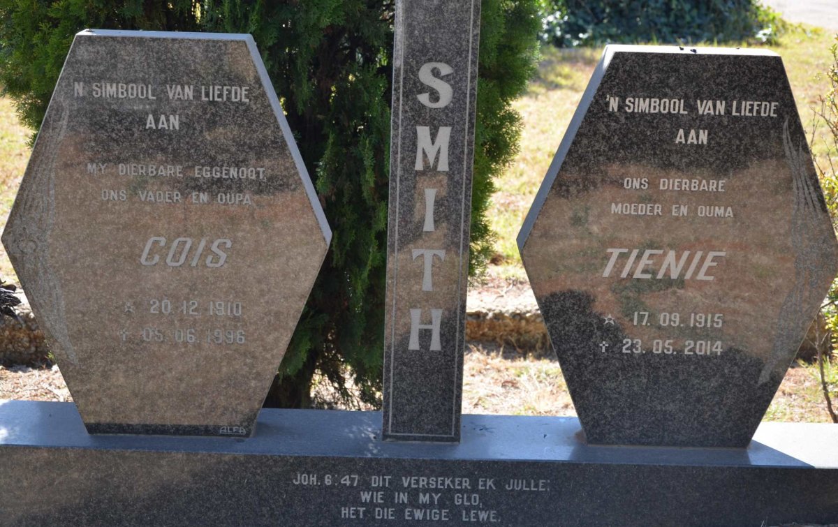 SMITH Cois 1910-1996 &amp; Tienie 1915-2014