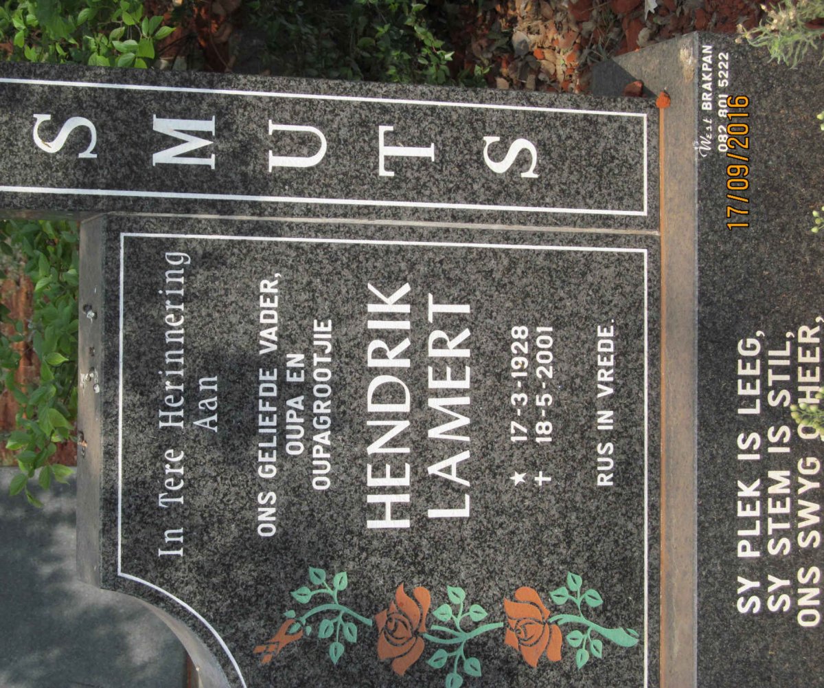 SMUTS Hendrik Lamert 1928-2001