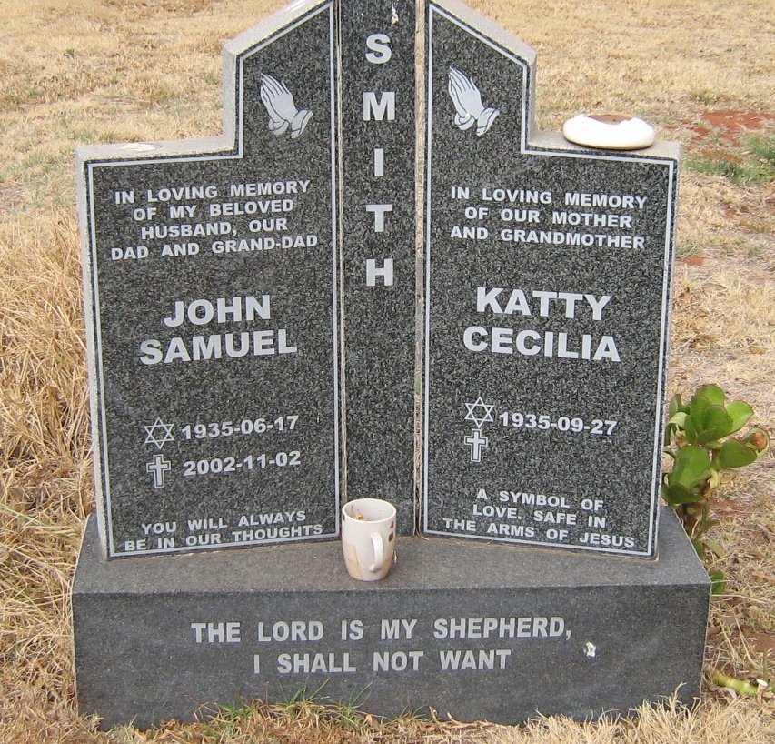 SMITH John Samuel 1935-2002 &amp; Katty Cecilia 1935-