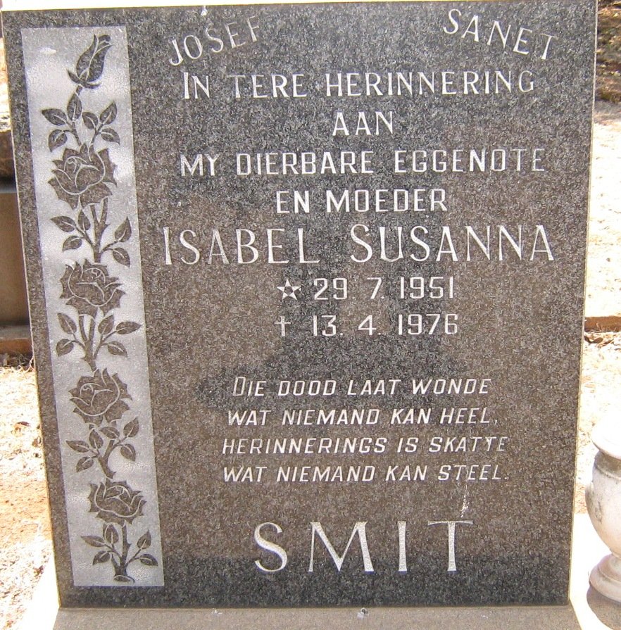 SMIT Isabel Susanna 1951-1976