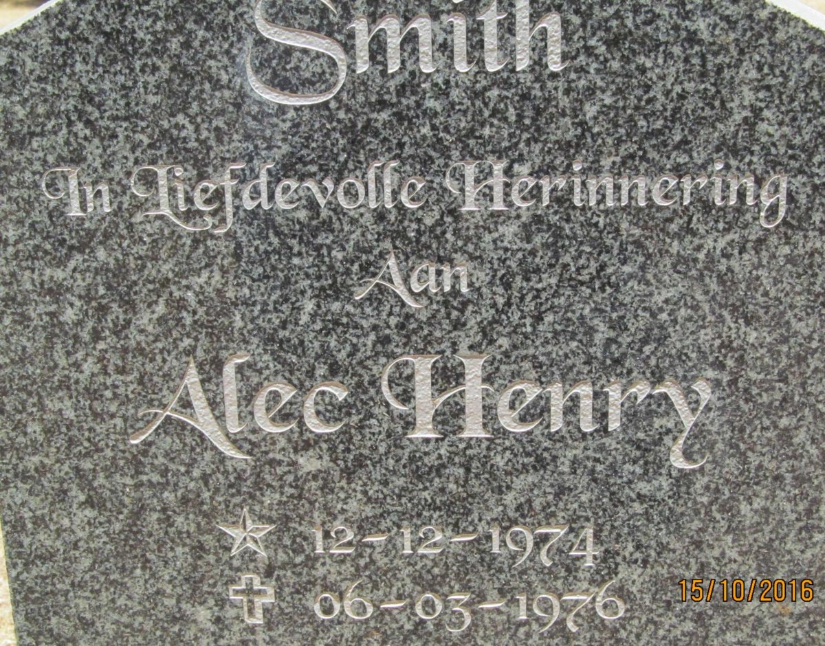 SMITH Alec Henry 1974-1976