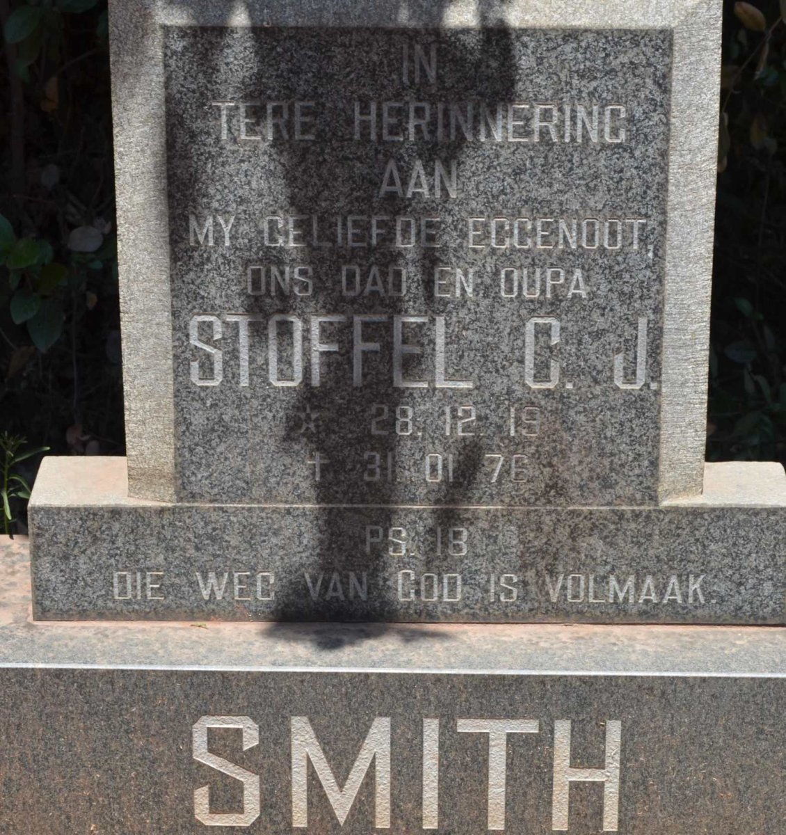 SMITH Stoffel C.J. 1919-1976