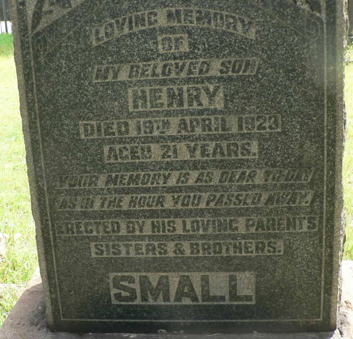 SMALL Henry -1923