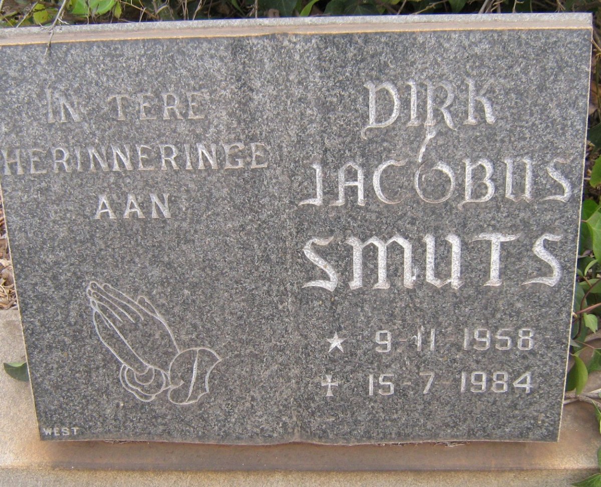 SMUTS Dirk Jacobus 1958-1984