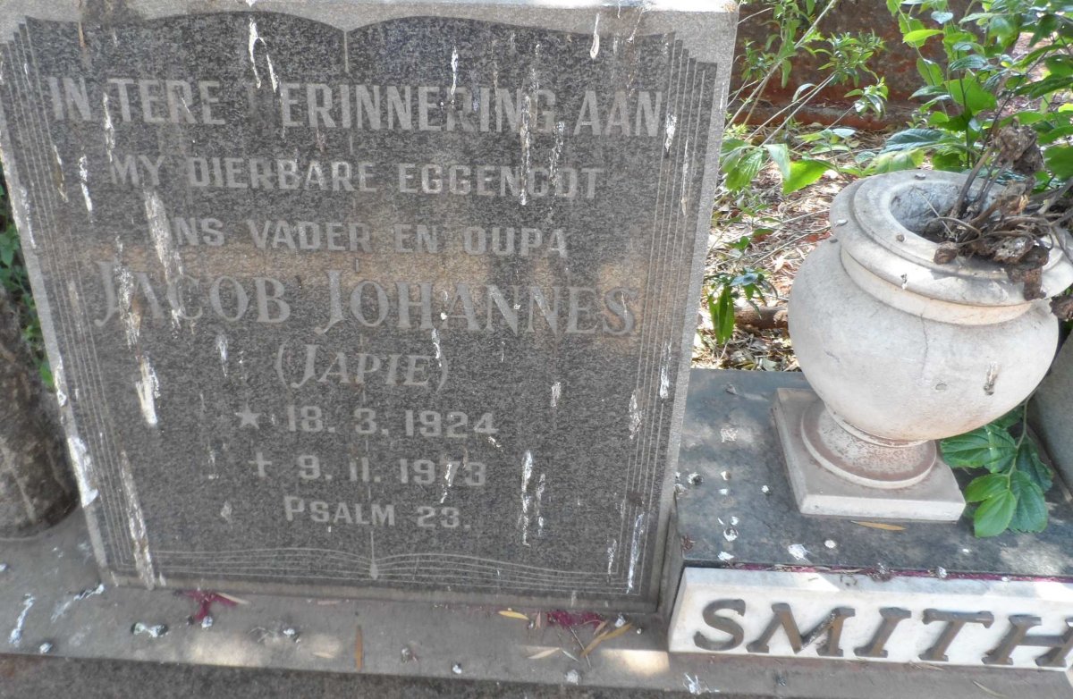 SMITH Jacob Johannes 1924-1973