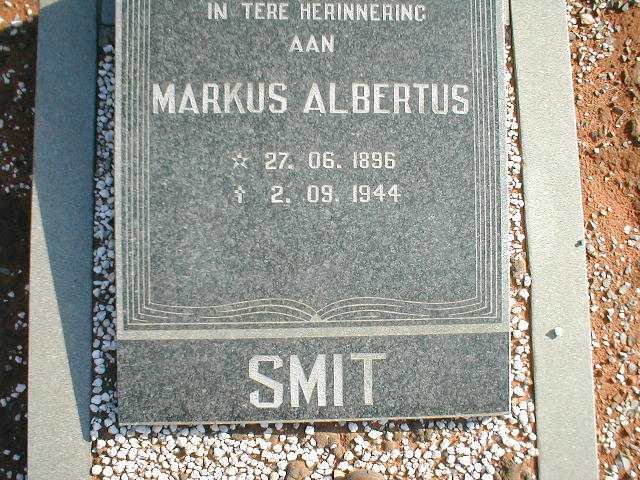 SMIT Markus Albertus 1896-1944