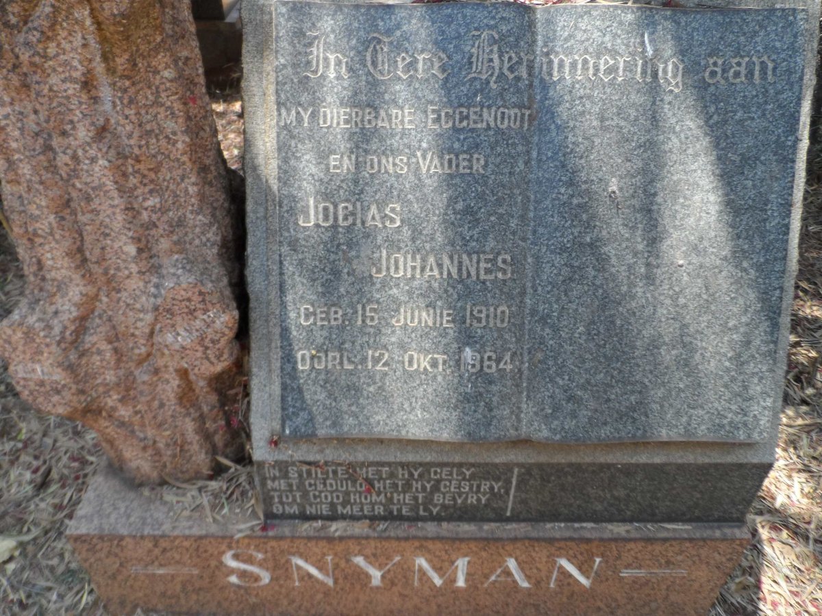 SNYMAN Jocias Johannes 1910-1964