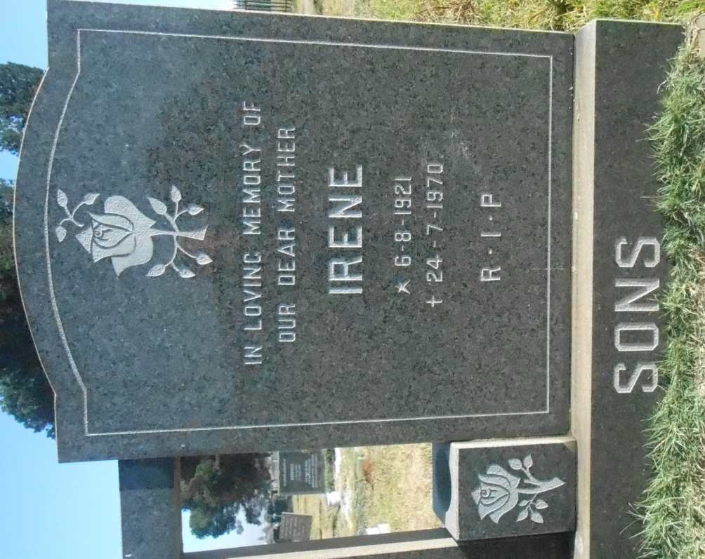 SONS Irene 1921-1970