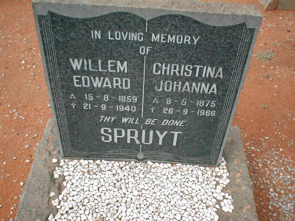 SPRUYT Willem Edward 1859-1940 &amp; Christina Johanna 1875-1966