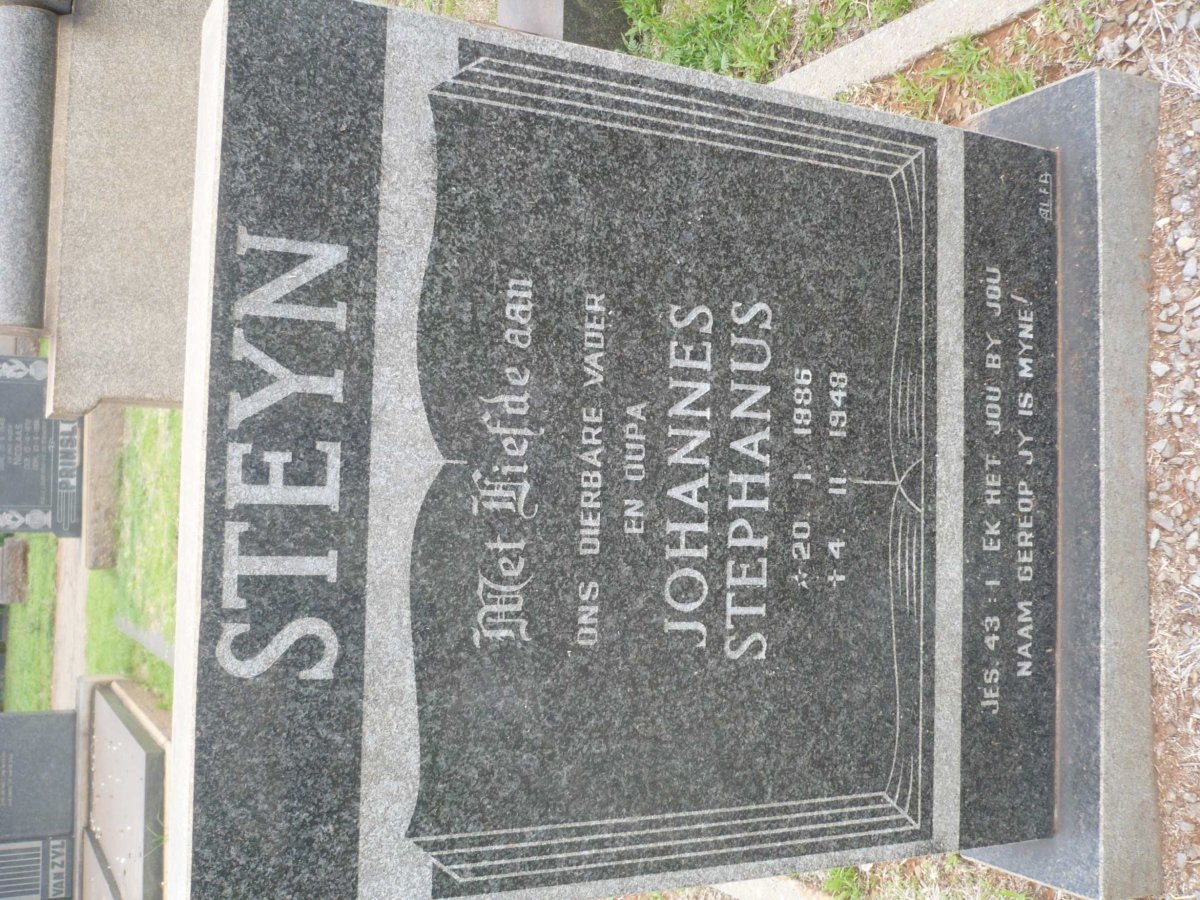STEYN Johannes Stephanus 1886-1948